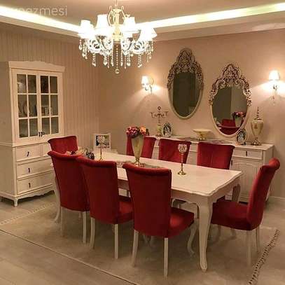 Eight seater dining set /Trendy dining set image 1