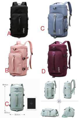 Unisex travel/gym bag  shoe compartment, backpack bag image 2