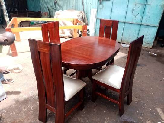 4 Seater Oval Shaped Mahogany Wood Tables image 7