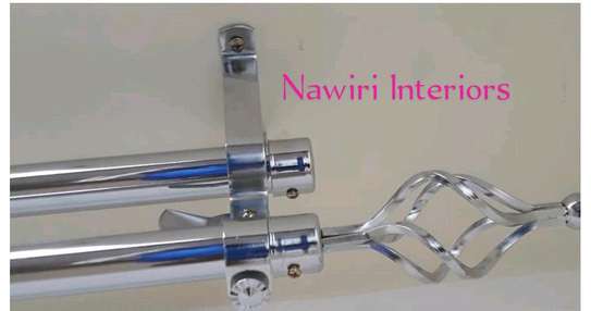 Silver AdJustabLe cuRtain rods image 1