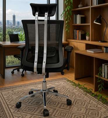 Office Chair: Mesh Fabric Orthopedic Seat image 1