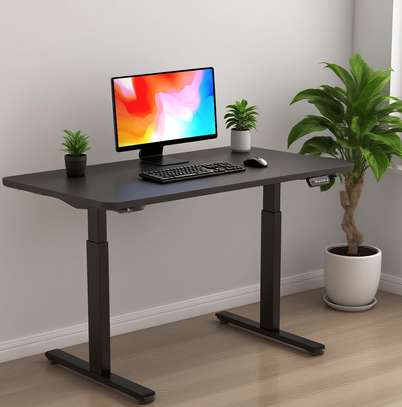Office Desk: Black Modern Standing Office Desk image 1
