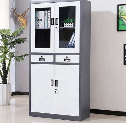 Steel 4 Door Storage Office Cabinet With 2 Drawers image 2