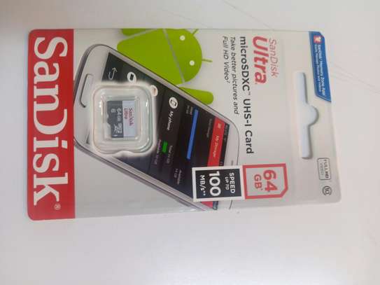 Sandisk Ultra High Speed Micro SD XC Memory Card-64GB image 1