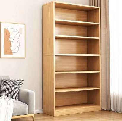 6‑shelf custom modern wooden home/office rack image 4