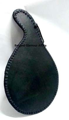 Brown Leather calabash mirro image 3