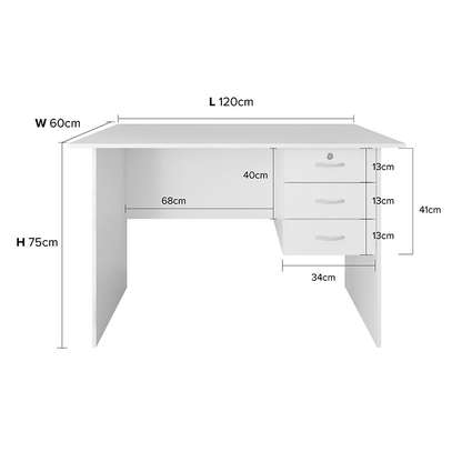 1m Executive Work Desk with Storage image 7