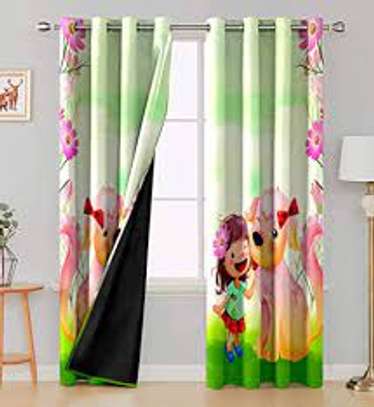 cartoon themed curtains(black out) image 1