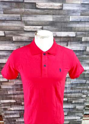 Pink round neck quality polo tshirts image 1