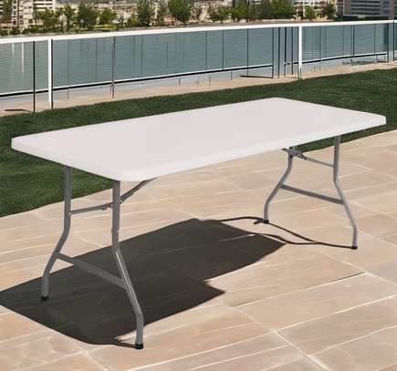 Affordable 180cm Plastic Folding Table –Rectangle Design image 1