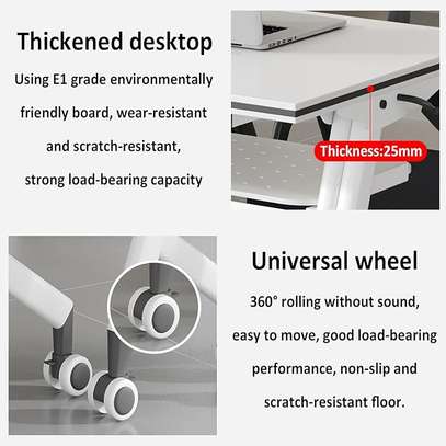 Foldable Seminar Table With Lockable Wheels image 3