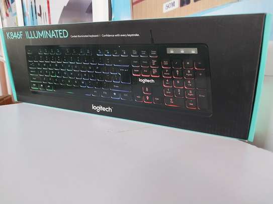 Logitech K846F Corded Illuminated Keyboard image 1