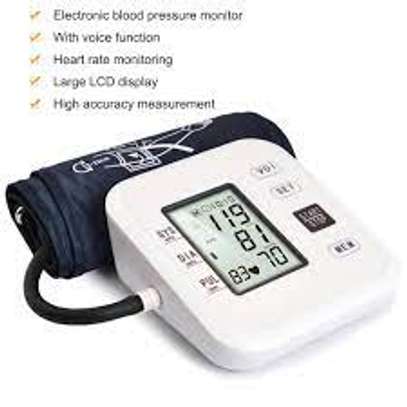 Automatic Digital Blood Pressure Monitor Upper Arm LCD image 1