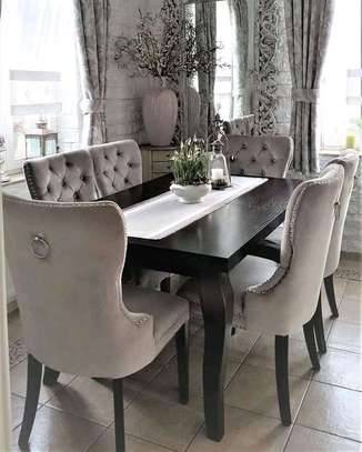 6 seater wooden dining image 3