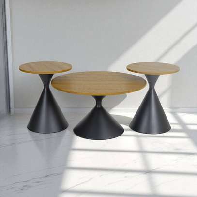 Coffee Table; Round Wooden Coffee Table image 5