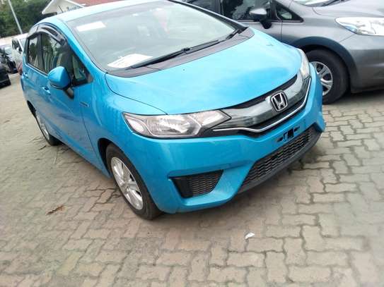 Honda Fit hybrid blue image 3