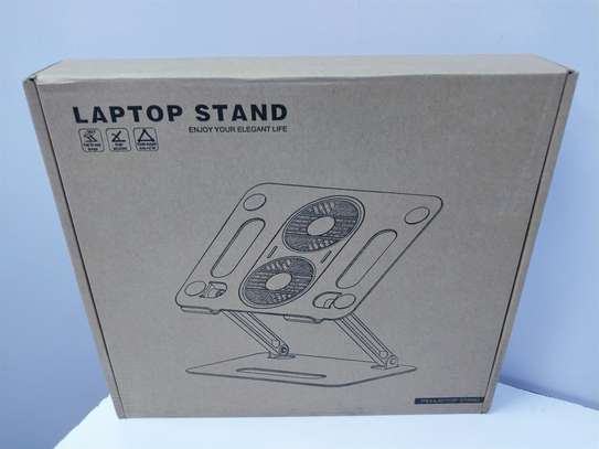 Laptop Stand Aluminum Holder With Cooling Fan – image 3