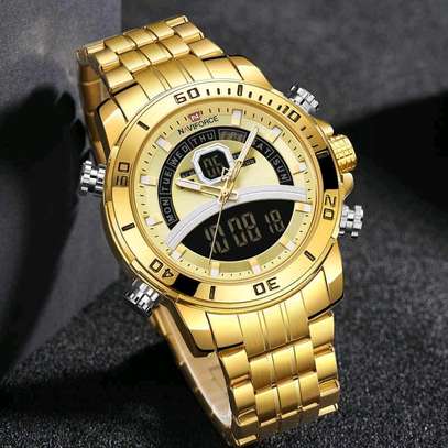 Unisex  Gold Naviforce Water Resistant Wrist Watches *
Sizes: adjustable
_Ksh.3500_ image 1