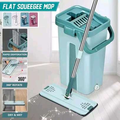 Big size wash & dry flat vertex mop comes with a spare mop pad image 1