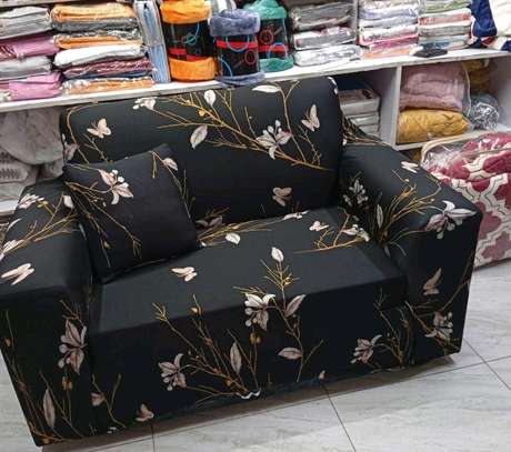 Grey floral Sofa covers image 3