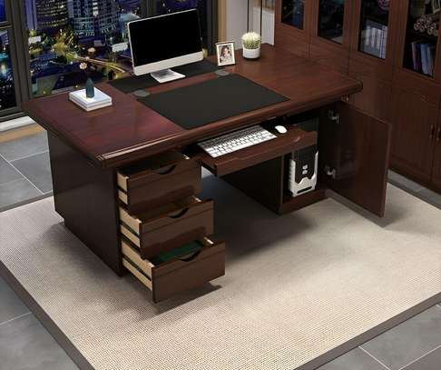Office Desk: 1200mm Dark Mahogany Staff Desk image 5