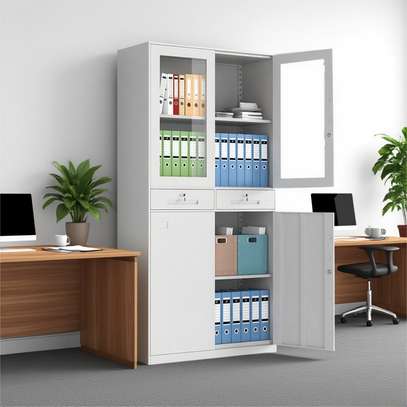 4-Door Steel File Cabinet With Drawers image 1
