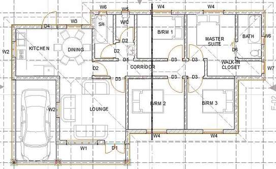 4 bedroom bungalow house plan image 2