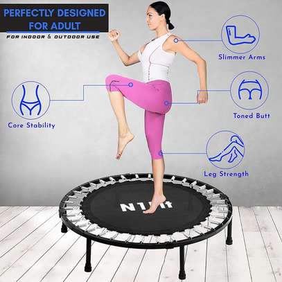 Rebounder Mini Trampoline For Adult, Indoor Small Trampoline For Exercise Workout Fitness image 2