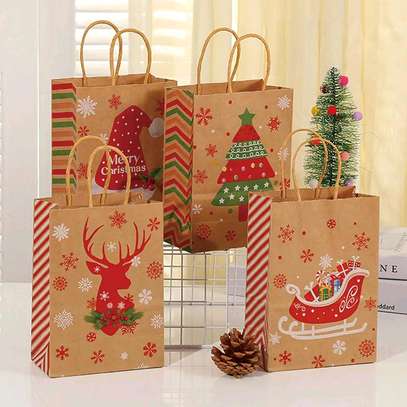 Christmas Gift Bags Christmas Kraft Paper Bags image 3