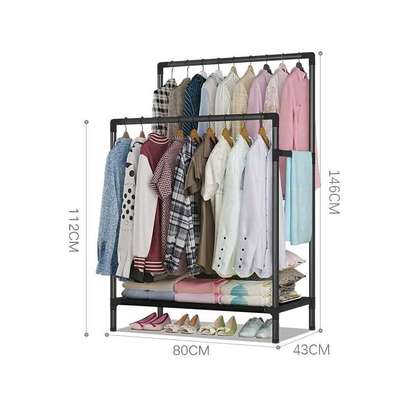 Double Pole Rack With Shoes  Storage image 1