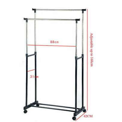 Coat rack/Floor coat, double pole stainless steel hanger. image 3