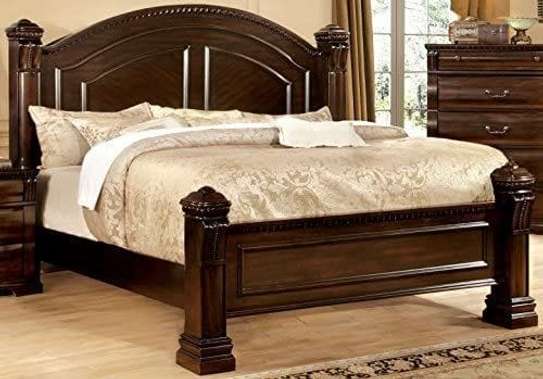 Queen Size Bed with Side Drawers & Dressing Table image 1