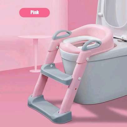 Baby potty training toilet seat with ladder image 2