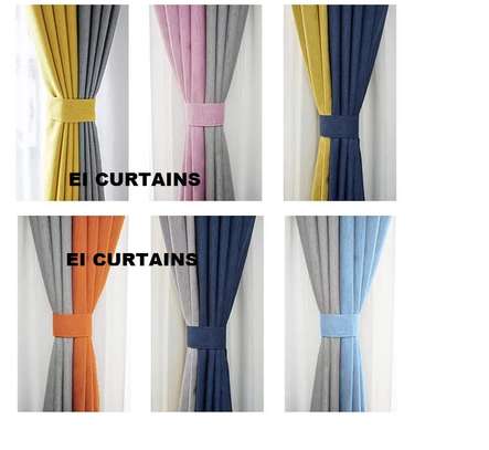 Woven fabric curtains image 2