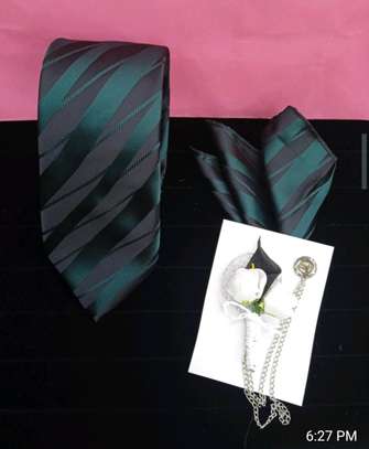 Gold, purple,Jungle green &red executive tie sets image 15