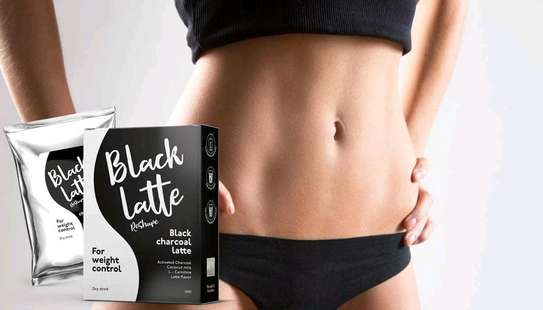 Black Latte Dry Drink Black Charcoal. image 1