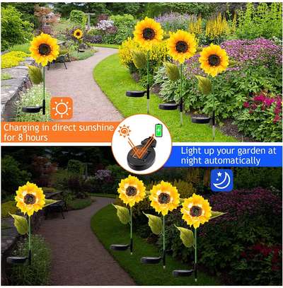 Solar Sunflowers IP65 LED Outdoor Garden Lights image 1
