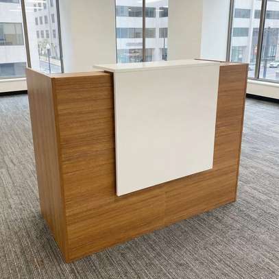 1.2m Wooden Office Reception Desk image 2