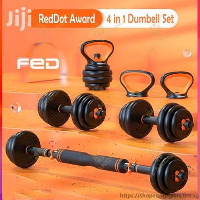 Dumbell with burbell 40 kg image 2