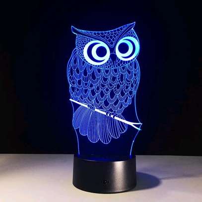3D night owl acrylic light image 1