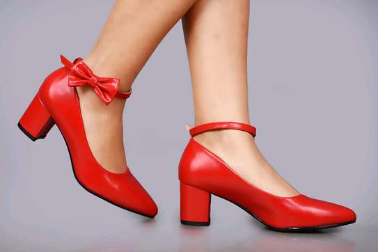 Ladies low heeled fancy shoes image 1