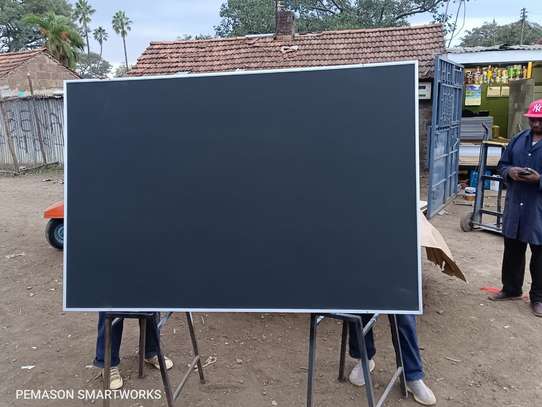 Wall mount Blackboard, with aluminum frame 8*4FT image 1