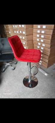 Red high back chair/stool image 1