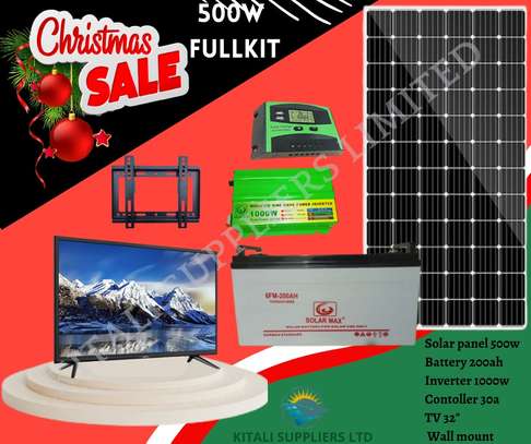 Solarmax 500w Solar Fullkit With And Free 32 Inch Tv image 1