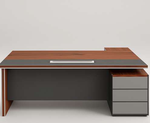 Office Desk: 1.8M Sleek Wood-Grain Finish L-Desk image 4