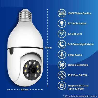 Smart Light Security Bulb Camera 360 Degree Outdoor Indoor image 1