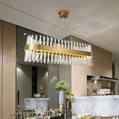 *Modern Rectangle Crystal Contracted Droplight Luxury Lamp image 1