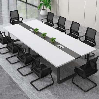 Office Table : 2.4 Meter Boardroom Meeting Office Table image 5