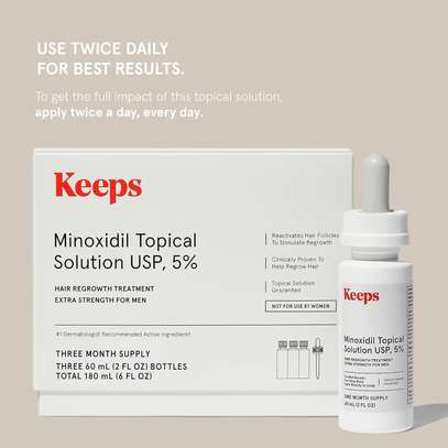 Keeps Extra Strength Minoxidil for Men Hair Growth Serum image 2
