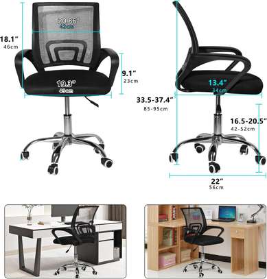 Ergonomic Clerical Chair; Adjustable Height, Lumbar Support image 7